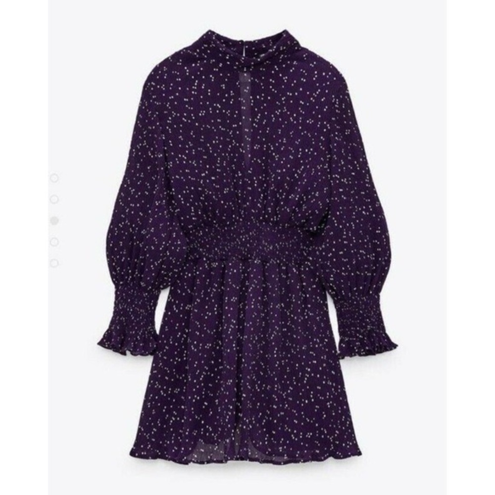 ZARA purple polka dot romper
